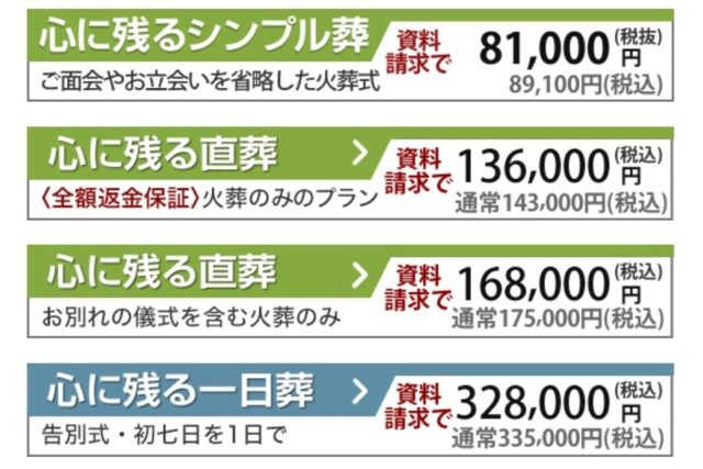 心に残る家族葬料金